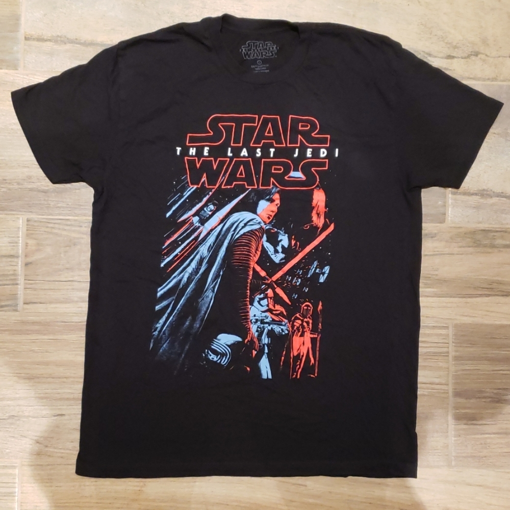 Black Araca Star Wars The Last Jedi Tee Shirt